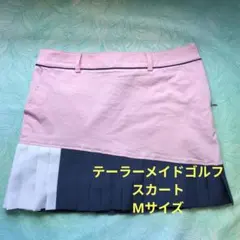 レディース ゴルフスカート ピンク×ネイビー×ホワイト テーラーメイド Mサイズ