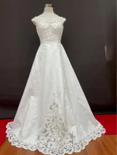 ☆特別セール T-401-423中古ウエディングドレス☆オフホワイト13TF 