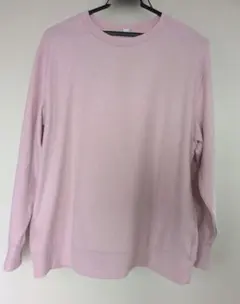 UNIQLO XL ソフトニットフリースクルーネックＴ ピンク 長袖T ＸＬ