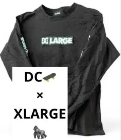 DC × XLARGE コラボ ブラック XL 長袖カットソー 希少サイズ LA