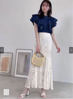 グレイル　花柄レースマーメイドスカート[pm073]