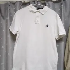 ラルフローレン ポロシャツ ホワイト S カスタムフィット 半袖 定番　再出品