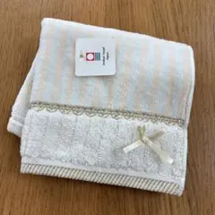 ストライプタオルハンカチ（リボン付き）