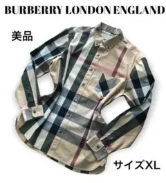 【希少サイズXL】☆美品☆　バーバリーロンドン　メガチェック　シャツ　最速発送