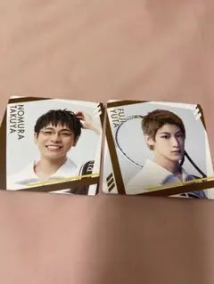 テニミュまねきねこコースター 不二裕太 野村拓也