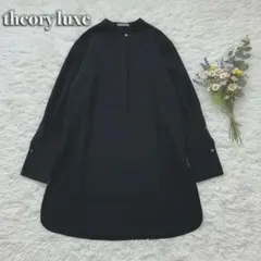 美品✨セオリーリュクス✨高橋リタコラボバンドカラー シャツチュニック　ブラックのサムネイル