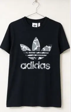 adidas アディダス トレフォイル カモフラ Tシャツ 黒 Sのサムネイル