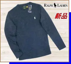 【新品】ポロラルフローレン丸首ロンTシャツ長袖カスタムスリムフィットL US:M