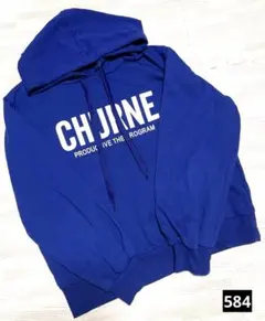 CHURNE フード付きパーカー 青