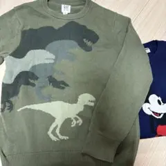 GAP 恐竜柄セーター & ユニクロ　Disney ミッキーセーター 2点セット