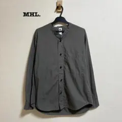 MHL GARMENT DYE COTTON POPLIN バンドカラーのサムネイル