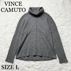 【VINCE CAMUTO】タートルネック ニット グレー L 長袖ポリエステル