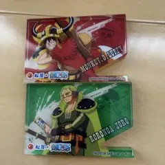 ワンピース 松屋 コラボ アクリルスタンド ルフィ　ゾロ　２個セット