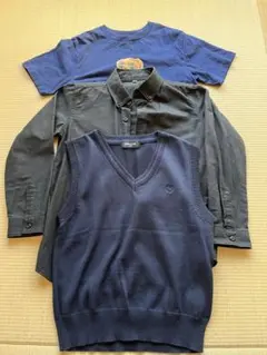 ネイビー コットン ベスト他　140cm