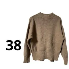 il Lino ブラウン系 リブ編み ニット 【38】