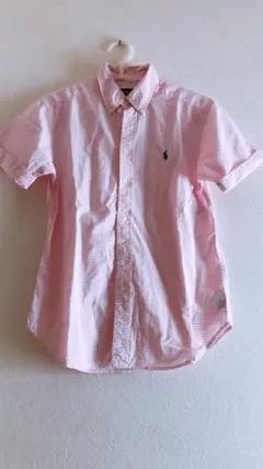 美品☆ ラルフローレン 半袖 ギンガムチェックシャツ