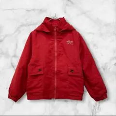 【ベルキッド】長袖ジャンパー フード付 アウター　ジャケット　レッド 130