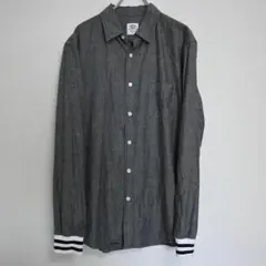MR.GENTLEMAN 長袖シャツ グレー シンプル ミスタージェントルマンのサムネイル