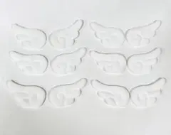 ハンドメイド　素材　翼　天使の羽　羽根　6点セット　パーツ　デコ素材