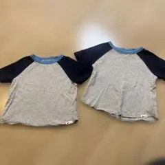 即日発送❗️2枚セットGAPベビー ラグランTシャツ 2歳・3歳 兄弟コーデ 綿