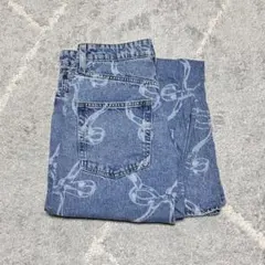 H&M フレアードハイデニム リボン