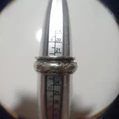 925シルバー ツイストデザインリング 21号