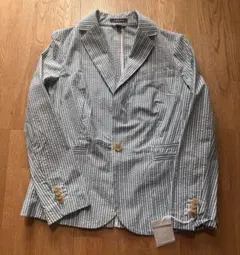 LANDS’END レディース テーラードジャケット ストライプ 11号 新品