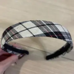 チェック柄 カチューシャ ヘアバンド
