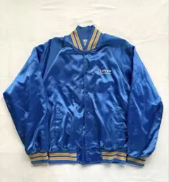 Levi's Sportswear サテンスタジャン　青　90s ビンテージ古着のサムネイル