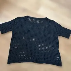 半袖　メッシュニット