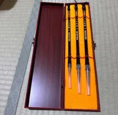 書道用具 3本セット 専用ケース付き書道 筆記具筆ペン 木製ケース