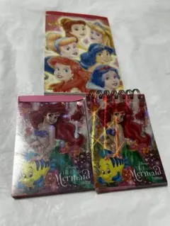 平成　レトロ　プリンセス　アリエル　ホログラム　ラメ　メモ帳　おまとめ売りのサムネイル