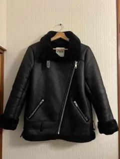 ZARA ムートンダブルフェイスライダースジャケット　Sサイズ