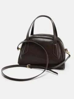 【ZARA】シティクロスボディバッグ ブラウン