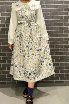 axes femme　パンジー　ビオラ　柄　ジャンスカ