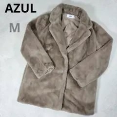 AZUL フリースジャケット M ベージュ フェイクファーコート ベージュ 美品
