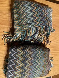 【美品】ニットブランケット　2枚セット