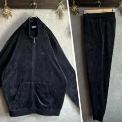 puma トラックジャケット セットアップ ベロア オールブラック Lサイズ