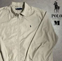メンズ　Polo ラルフローレン　 ナイロンジャケット　ベージュ　ヴィンテージ