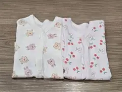 ベビー肌着 60cm うさぎ・さくらんぼ柄