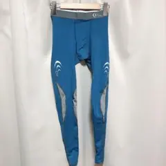 C3fit パフォーマンス ロングタイツ 3F09120 メンズM ブルー