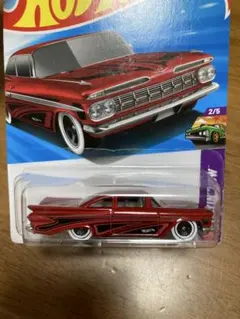 542‼️'59 Chevy Impala 赤色 ホワイトウォールタイヤ　インパラ