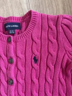 ラルフローレン　Ralph Lauren ピンク カーディガン 3T 100
