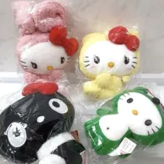 タグ付　なりきりパンダver.ハローキティ着ぐるみぬいぐるみ4点　まとめ売り