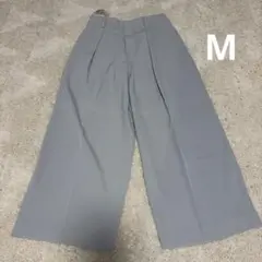 UNIQLO ユニクロ　ドレープワイドアンクルパンツ　ライトブルー　Mサイズ