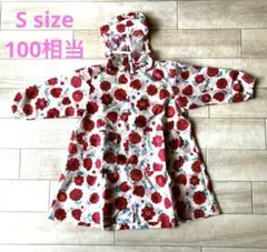 キッズ レインコート 花柄 Sサイズ 100相当のサムネイル