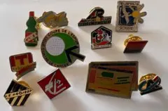 ビンテージピンズコレクション12個セット (アタッチメント付き)