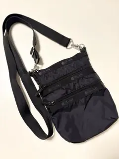 LES PORTSAC ブラック ショルダーバッグ3 ZIP CROSSBODY