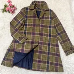 【希少】ラルフローレン　チェックスプリングコート　ゴム引きコート　5f L