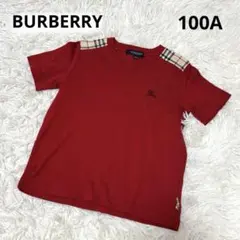 バーバリーロンドン 半袖 Tシャツ 100A ノバチェック キッズ レッドのサムネイル